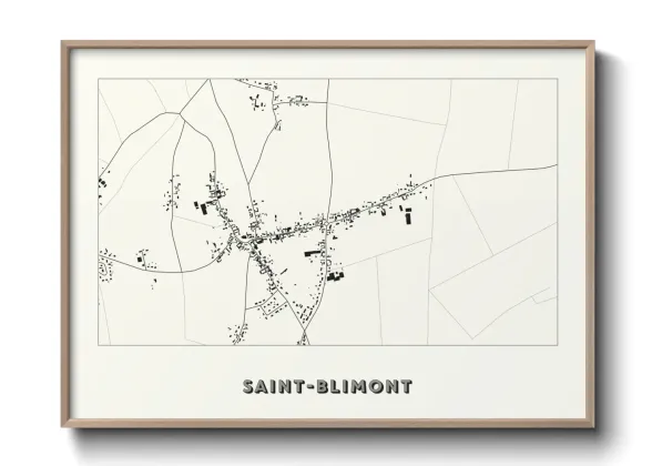 Une affiche de carte sur Saint-Blimont