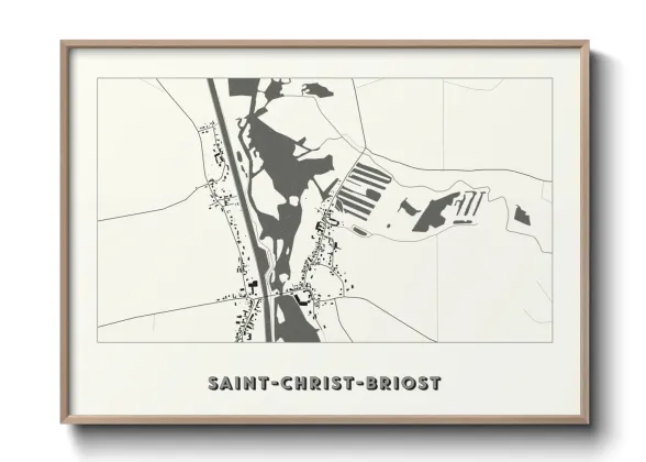 Une affiche de carte sur Saint-Christ-Briost