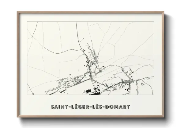 Une affiche de carte sur Saint-Léger-lès-Domart