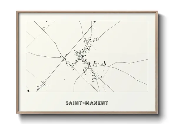 Une affiche de carte sur Saint-Maxent