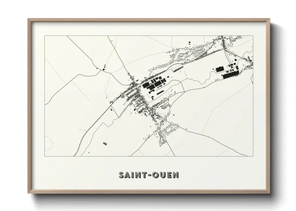 Une affiche de carte sur Saint-Ouen