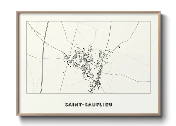 Une affiche de carte sur Saint-Sauflieu