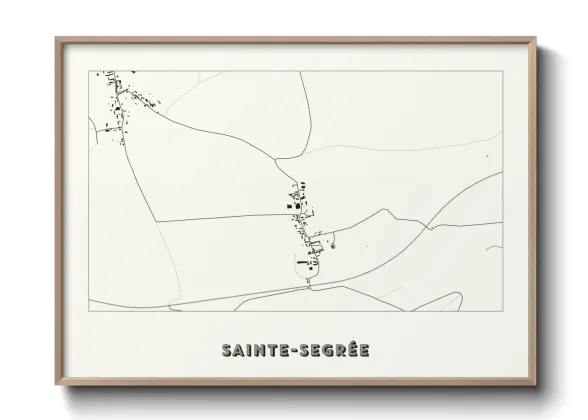 Une affiche de carte sur Sainte-Segrée