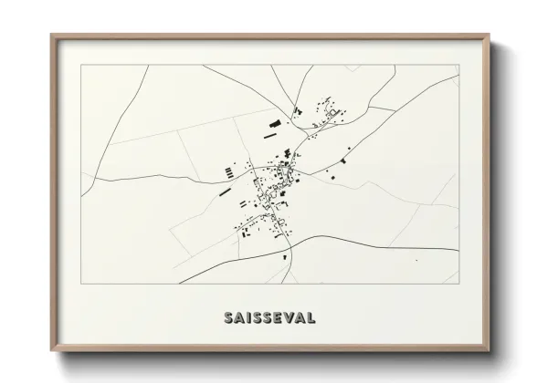 Une affiche de carte sur Saisseval