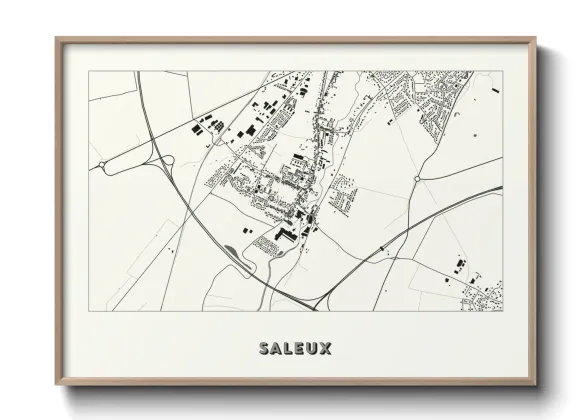 Une affiche de carte sur Saleux
