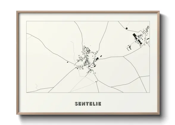 Une affiche de carte sur Sentelie