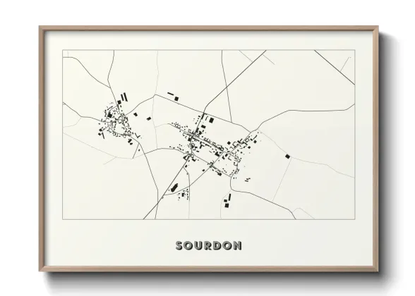 Une affiche de carte sur Sourdon