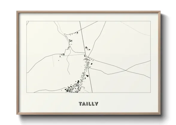 Une affiche de carte sur Tailly