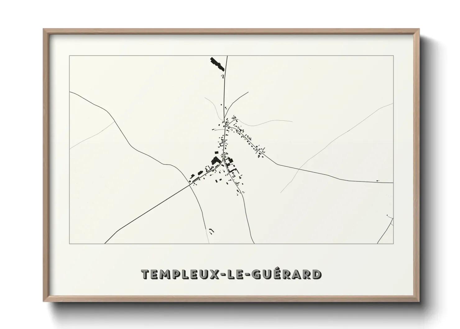 Un poster carteTempleux-le-Guérard