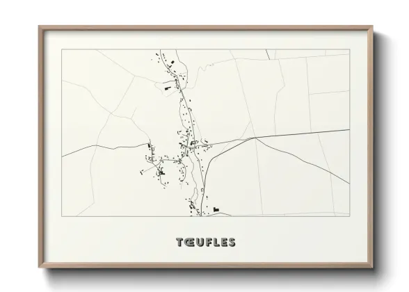 Une affiche de carte sur Tœufles