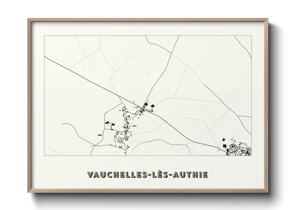 Une affiche de carte sur Vauchelles-lès-Authie