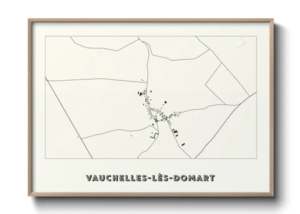 Une affiche de carte sur Vauchelles-lès-Domart
