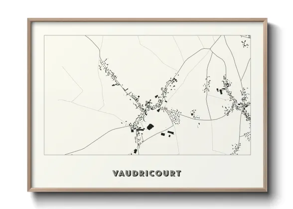 Une affiche de carte sur Vaudricourt