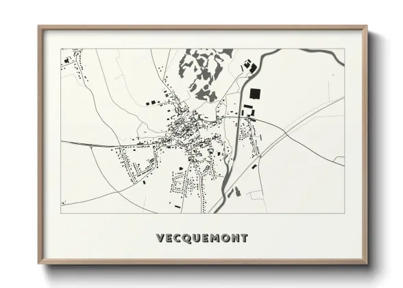 Une affiche de carte sur Vecquemont
