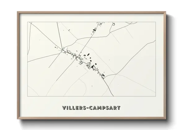 Une affiche de carte sur Villers-Campsart