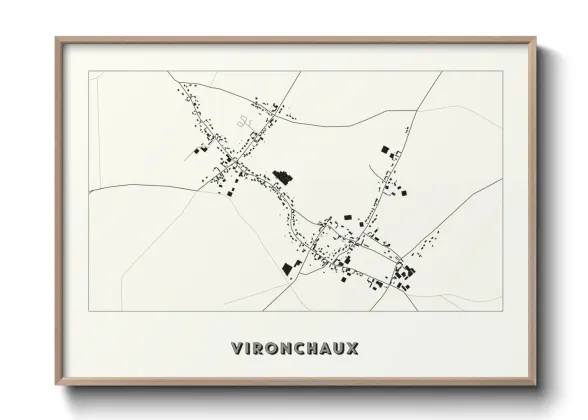 Une affiche de carte sur Vironchaux
