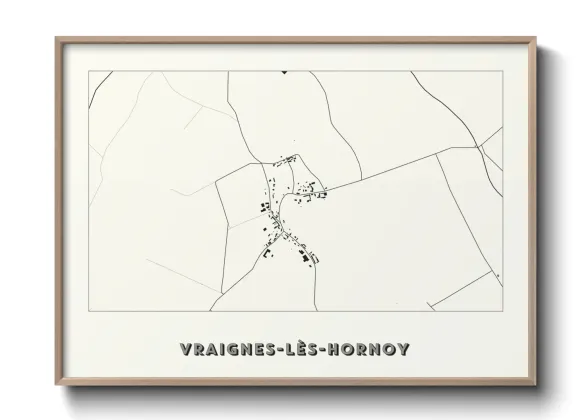 Une affiche de carte sur Vraignes-lès-Hornoy