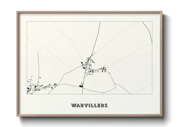 Une affiche de carte sur Warvillers