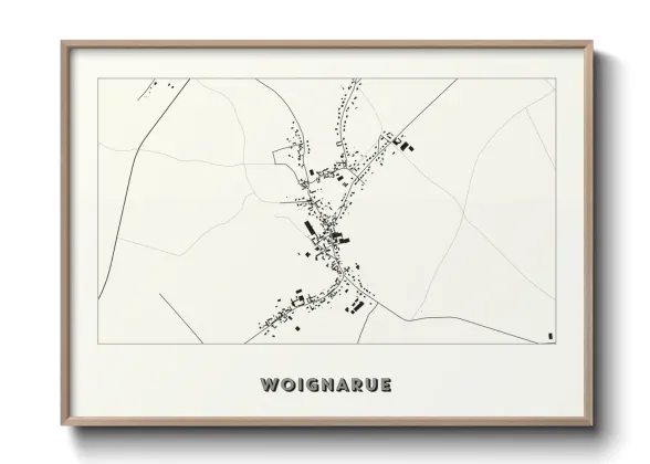 Une affiche de carte sur Woignarue