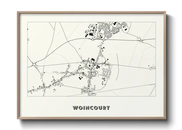 Une affiche de carte sur Woincourt