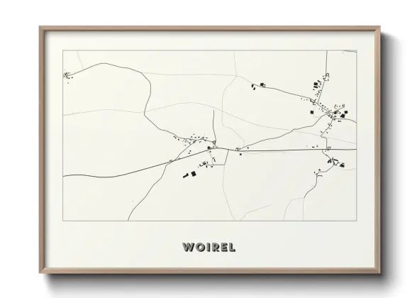 Une affiche de carte sur Woirel