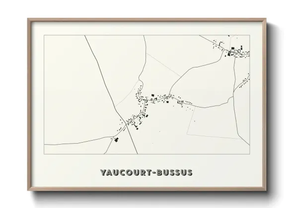 Une affiche de carte sur Yaucourt-Bussus