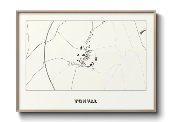 Une affiche de carte sur Yonval