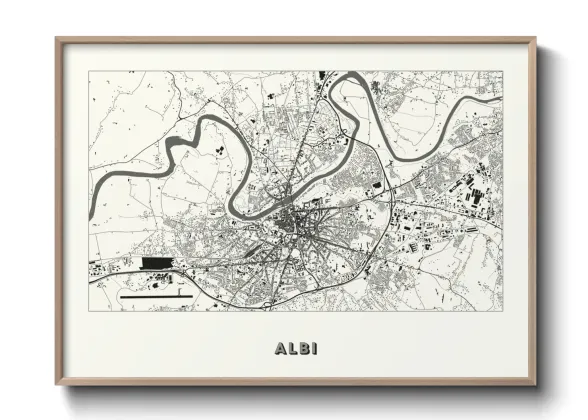 Une affiche de carte sur Albi