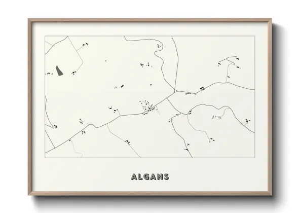 Une affiche de carte sur Algans