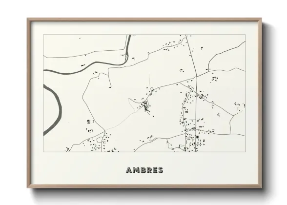 Une affiche de carte sur Ambres