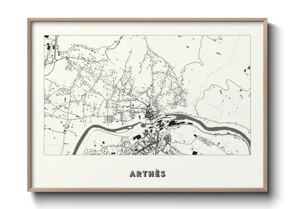 Une affiche de carte sur Arthès