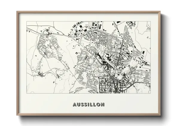 Une affiche de carte sur Aussillon