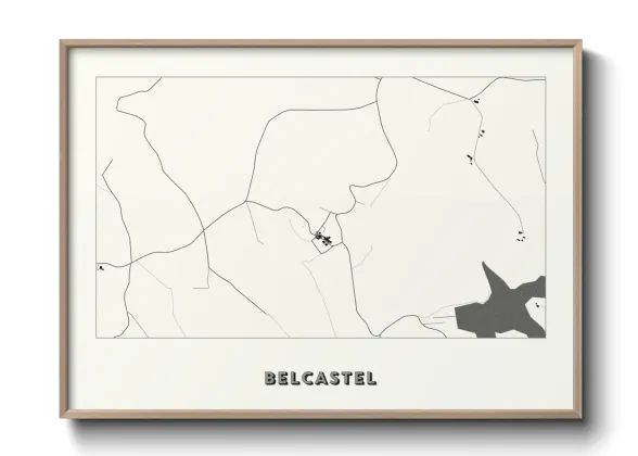 Une affiche de carte sur Belcastel