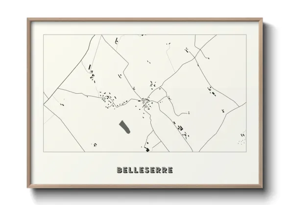 Une affiche de carte sur Belleserre