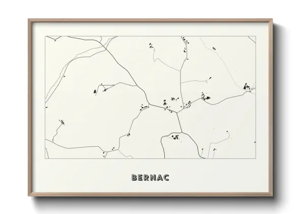 Une affiche de carte sur Bernac