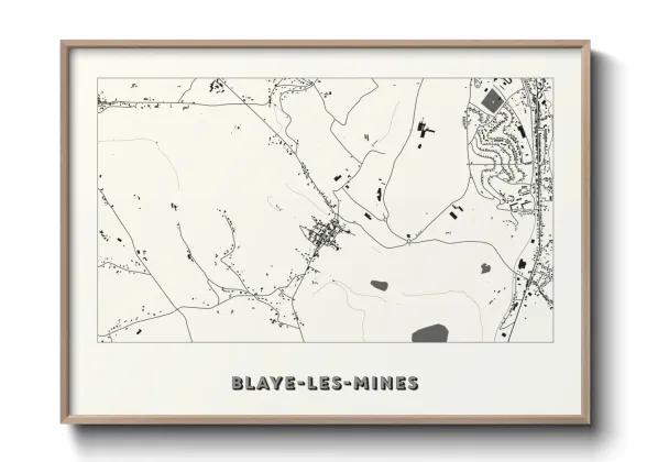 Une affiche de carte sur Blaye-les-Mines