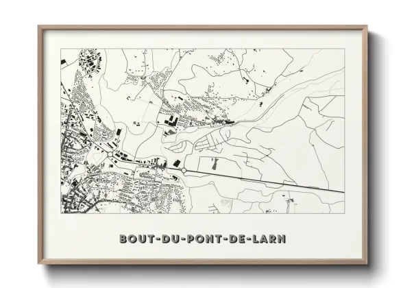 Une affiche de carte sur Bout-du-Pont-de-Larn