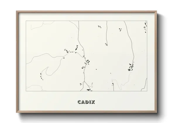 Une affiche de carte sur Cadix