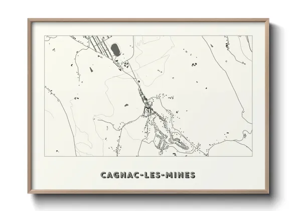 Une affiche de carte sur Cagnac-les-Mines