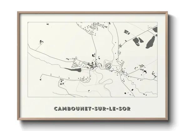 Une affiche de carte sur Cambounet-sur-le-Sor