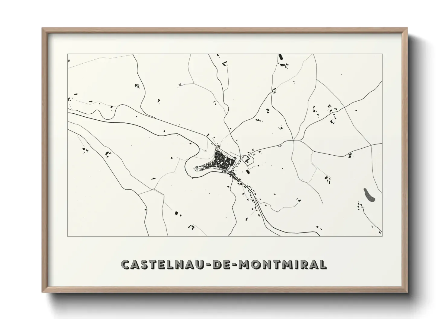 Un poster carteCastelnau-de-Montmiral