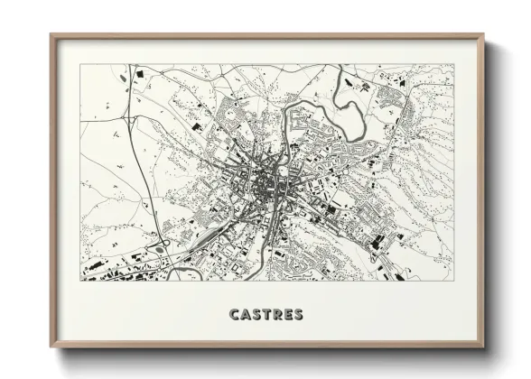 Une affiche de carte sur Castres
