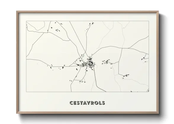 Une affiche de carte sur Cestayrols