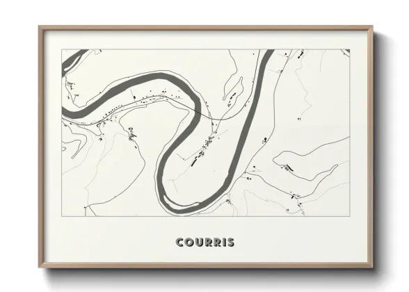 Une affiche de carte sur Courris