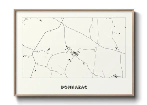 Une affiche de carte sur Donnazac