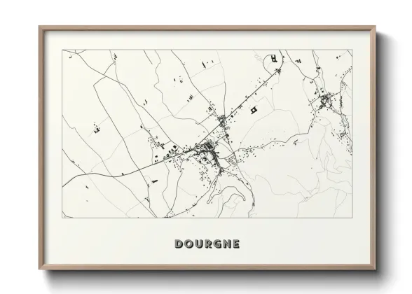 Une affiche de carte sur Dourgne