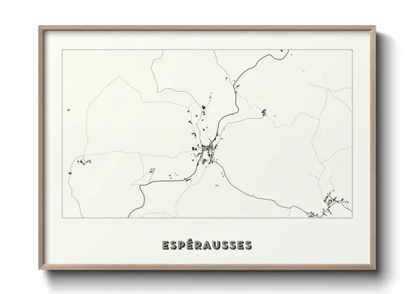 Une affiche de carte sur Espérausses