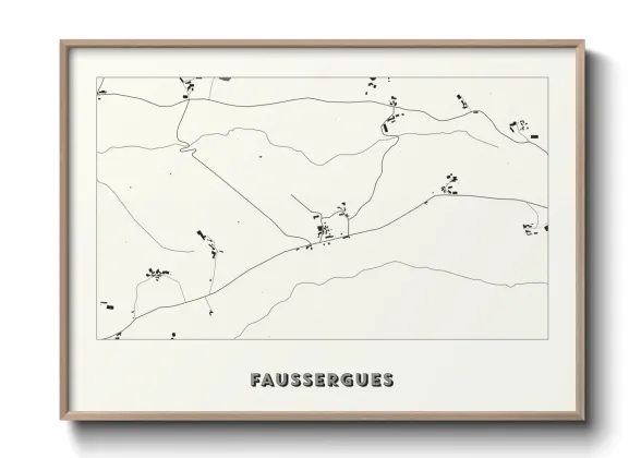 Une affiche de carte sur Faussergues