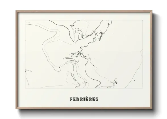 Une affiche de carte sur Ferrières
