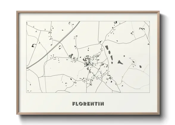 Une affiche de carte sur Florentin